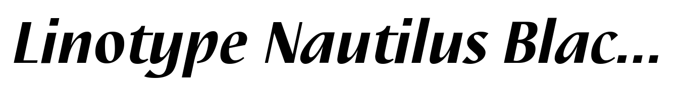 Linotype Nautilus Black Italic